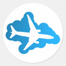 Avión en el cielo pegatinas  