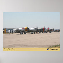Aviones de combate del vintage impresiones