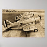 Aviones de combate Severski P-35s de la Segunda Gu Posters