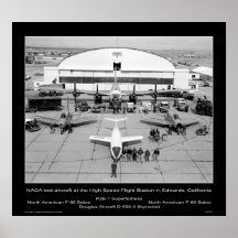 Aviones de la prueba de NACA en el vuelo de alta v Poster