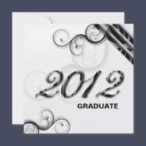 Aviso 2012/invitación elegantes del graduado de la invitaciones
