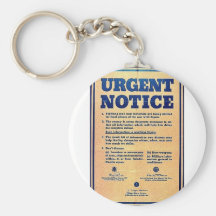 Aviso urgente llaveros
