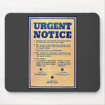 Aviso urgente tapete de ratón