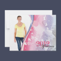 Aviso y invitación bastante florales 2012 del grad invitaciones