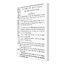 Avisos para las reuniones del Chartist Impresión De Lienzo