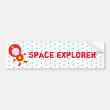 Awstronaut impresionante pegatina de parachoque