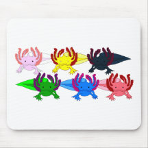 Axolotl Muster Frontal Mauspads