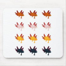 Axolotl Muster Mousepad