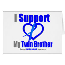 Ayuda del cáncer de colon I mi Brother gemelo Tarjetas