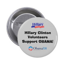 Ayuda Obama de los voluntarios de Hillary Clinton Pins
