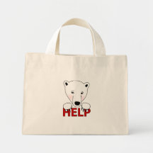 Ayuda para el bolso del oso polar bolsas de mano