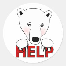 Ayuda para el pegatina del oso polar