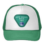 Ayuda verde viva el gorra del planeta