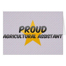 Ayudante agrícola orgulloso tarjeton