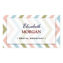 Ayudante de dentista - Chevron agraciado natural Plantilla De Tarjeta De Visita
