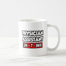 Ayudante del médico 24-7-365 tazas de café