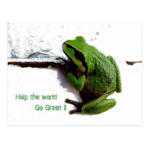 ¡Ayude al mundo para ir verde!! Tarjetas Postales