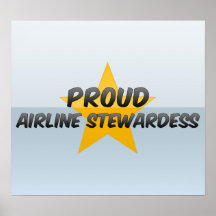 Azafata orgullosa de la línea aérea impresiones