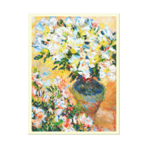 Azaleas blancas en un pote, Claude Monet 1885 Lienzo Envuelto Para Galerias
