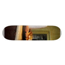Azúcar, nuez moscada moscada y huevos tabla de skate