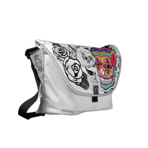 Azúcar urbano Skull Dia De Los Muertes Bag Bolsa Messenger