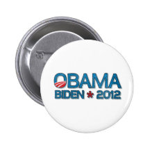 Azul 2012 de Obama Biden Dropshadow Pins