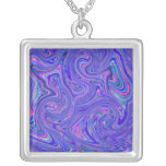 Azul abstracto del collar del frenesí del color