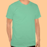 Azul abstracto feliz en la camiseta de la menta de camisetas
