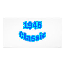 Azul clásico 1945 tarjetas fotográficas personalizadas