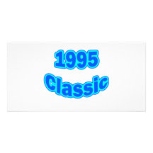 Azul clásico 1995 tarjeta con foto personalizada