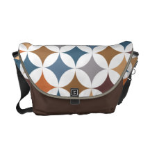 Azul de acero y Brown geométricos modernos Bolsas Messenger