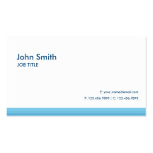 Azul de alta tecnología simple llano moderno tarjeta de visita