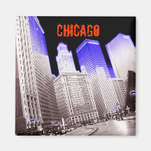 AZUL DE CHICAGO IMÁN