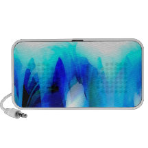 Azul de la acuarela laptop altavoces