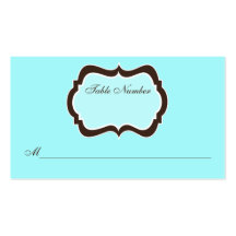 Azul de la aguamarina, Brown, y tarjeta blanca del Tarjeta Personal