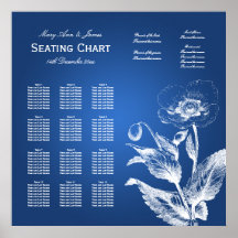 Azul de la amapola de la carta del asiento del bod poster
