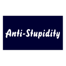 Azul de la Anti-Estupidez Tarjeta Personal