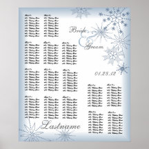 Azul de la carta del asiento del boda del copo de  poster