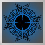 Azul de la estrella del Lament Poster
