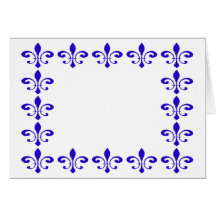 Azul de la flor de lis felicitación