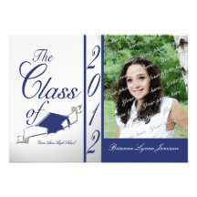 Azul de la graduación 2012/de la clase anuncio personalizado