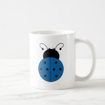 Azul de la mariquita taza