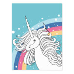 AZUL DE LA POSTAL DEL UNICORNIO