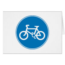 Azul de la tarjeta de felicitación de la bicicleta