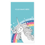 AZUL DE LA TARJETA DE VISITA DEL UNICORNIO