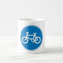Azul de la taza del saludo de la bicicleta
