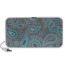 Azul de océano Paisley Portátil Altavoz