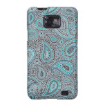 Azul de océano Paisley Samsung Galaxy SII Funda
