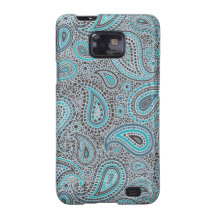 Azul de océano Paisley Samsung Galaxy SII Funda
