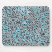 Azul de océano Paisley Tapete De Ratones